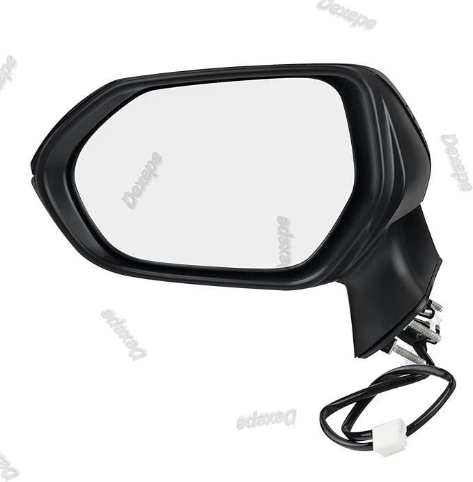 Driver Side Mirror Assembly Compatible with Toyota Corolla 2020-2025 Heated Power Adjustable Glass Replace 8794012L00, TO1320392, 8794002929, 8794002917 Black (5Pin Left)