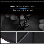 2 Pack PU Leather Premium Car SeatBack Organizer Travel Accessories Kick mats Back seat Protector and Cup Holder Holder Universal Use Seat Covers (23×17.1 in)