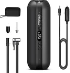 CYCPLUS Tire Inflator Portable Air Compressor - 150PSI Cordless Air Pump with Digital Tire Pressure Gauge, Accurate LCD Display & LED Light, DC/AC 2-in-1 for Car/Motorcycle/E-Bike/Ball(2025 Version)