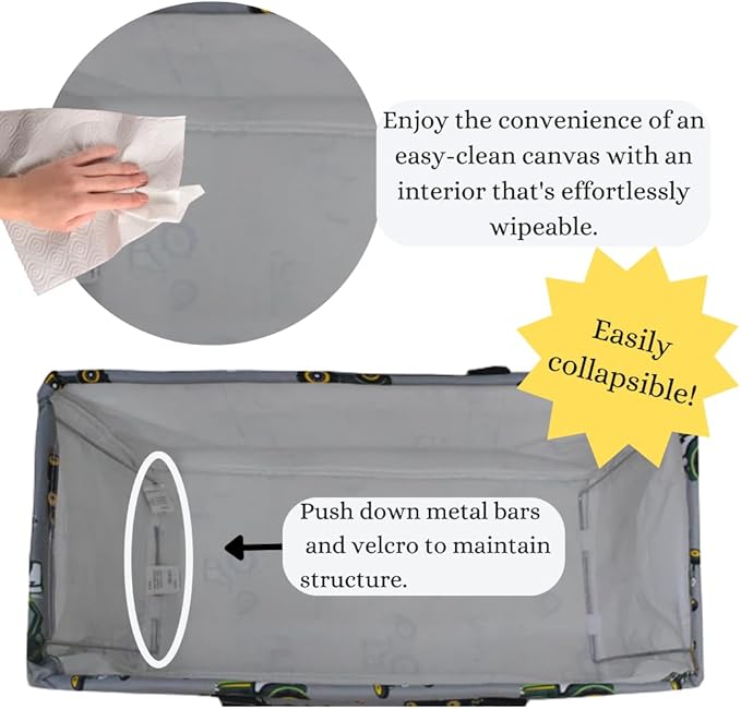 NGIL Extra Large Utility Tote Reusable Grocery Bag Oversized Collapsible for Groceries, Storage, Picnic, Beach (Tractor Truck-black)