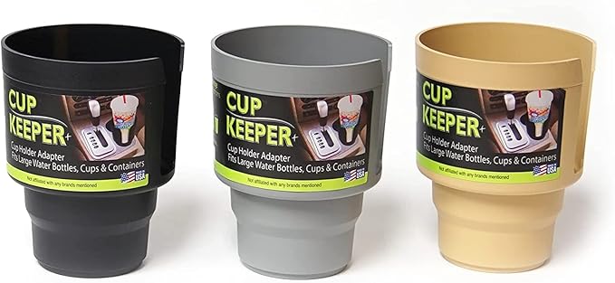 Cup Keeper Plus Car Cup Holder Adapter Expands to Hold Larger Beverage Containers up to 3.7" Diameter- Fits 32 oz Hydro Flask