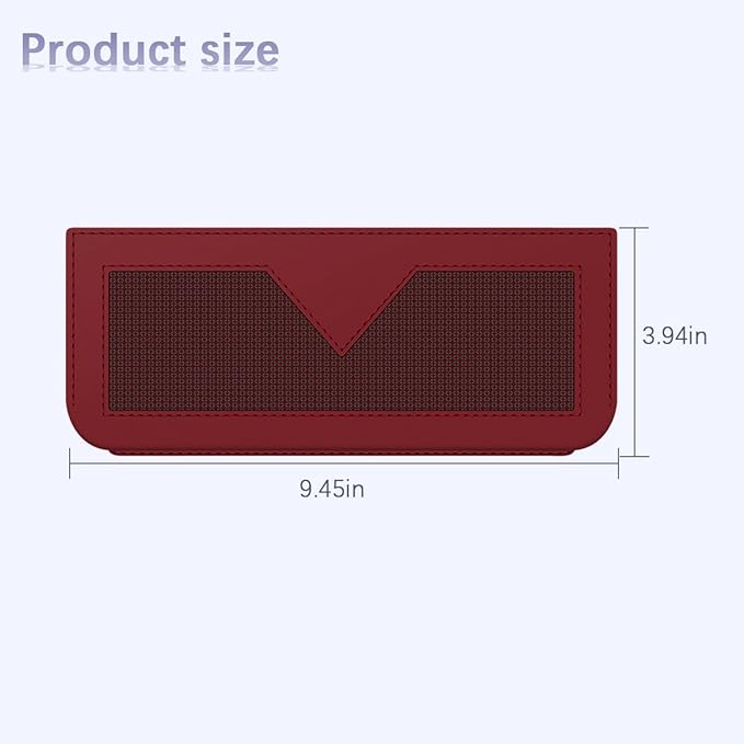 Car Seat Side Pocket Organizer, PU Leather Multifunctional Small Vehicle Console Side Storage Pouch, Automotive Gap Filler Bag for Cell Phone Sunglasses, Universal for SUV RV Truck (Wine Red)