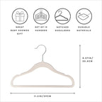 3 Sprouts Baby Closet Organizer Set - 15 Nursery Hangers with 8 Size Dividers, Closet Dividers for Baby Clothes and Clothes O