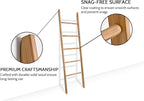 FUIN 63inch Wooden Blanket Ladder, Wood Towel Ladder, Rustic Decorative Ladder for Blankets, Farmhouse Quilt Rack for Living 