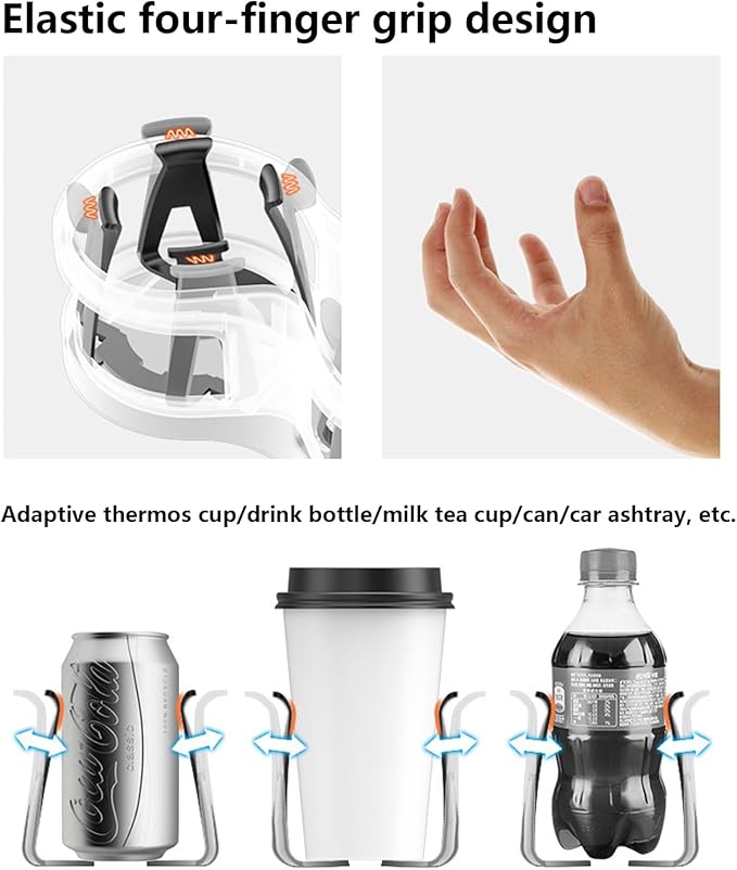 Adjustable Car Cup Holder Expander with Cup Diameter Less Than 2.55inches-fit cola Drink Cups Holder,2 in 1 cupholder for Cof