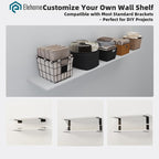 Floating Shelf Board for Wall 5/8" –1 Pack Board Only, No Brackets – 72"L x 12"W x 0.6"T White Melamine Wood Floating Shelves