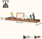 HOOBRO Floating Shelves and Console Table Bundle, Wall Mounted Shelf Set of 2, 15.7" Narrow Entryway Table with Charging Stat