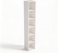White Cube Shelf, 6 Cube Storage Organizer, 6-Tier Cube Storage Shelf, Freestanding Low Bookcase for Living Room Decor, Bedro