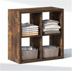 Furinno Cubic Closet Organizers and Storage, 4-Cube Closet Organizer, Open Shelf Closet Storage, Extra Thick Frame for Wardro