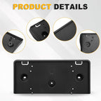 Front License Plate Frame Compatible with Ford Edge 2019 2020 2021 2022 2023 2024, Bumper License Frame Holder Mounting Brack