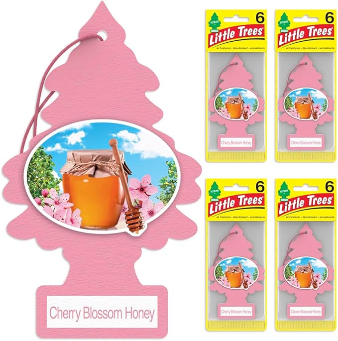 LITTLE Air Fresheners Car Air Freshener. Hanging Tree Provides Long Lasting Scent for Auto or Home. Cherry Blossom, 24 Air Fr