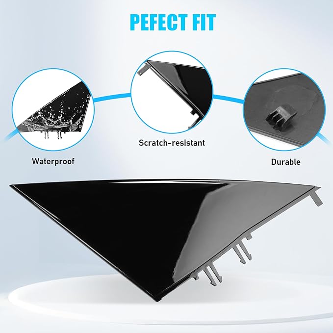 Jaronx Compatible with Tesla Mirror Triangle Cover Model 3 2017-2024, 1130656-00-D Model 3 Passenger Side Mirror Triangle Trim, A-Pillar Applique Mirror Triangle Panel For Tesla Model 3 Accessories