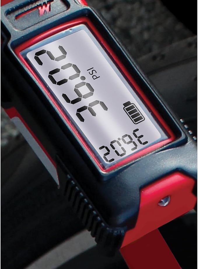 Milton Precision Digital Tire Pressure Gauge S-580ekit, Made In USA Most Accurate Inflator Gauge Available, Perfect for Professional Technicians, Easy to Read Display, 0-160 PSI Pressure Range, Red