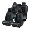 Coverado Car Seat Covers Full Set, 5 Seats Universal Seat Covers for Cars, Breathable Fabric Faux Leather Auto Seat Cushions,