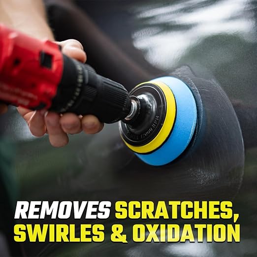 ExoForma Car Scratch Remover Kit for Scratches & Swirls - Paint Correction System with Drill Attachment, Polishing Pad & Microfiber Towel - Restores Color, Gloss, and Shine - for All Paint Finishes
