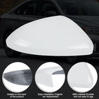 DERI Passenger Side Mirror Cap Compatible with Volkswagen Jetta 2019 2020 2021 2022 2023 2024 2025, Right Side Mirror Cover fit for VW Jetta US Version Without Turn Signals, Super white