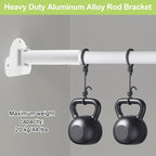 Adjustable Shower Curtain Rod Bracket 1 Pack Aluminum Alloy Shower Curtain Rod Single Swivel Flange Heavy Duty Closet Rod Bra