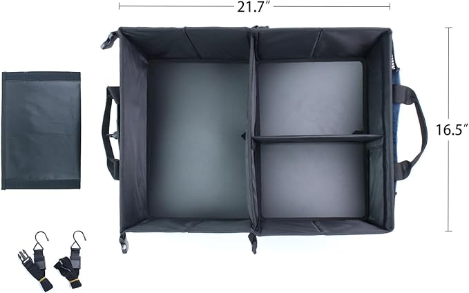 Seal Skin Covers Trunk Organizer for SUV, Car & Truck - Premium Heavy Duty and Collapsible with 3 Adjustable Sizes - Lightweigh