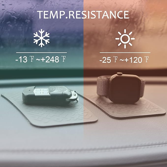 Car Dashboard Non Slip Mat, Brlvget Anti Slip Gel Pad, Multifunctional Fixate Anti Slide Sticky Dash Pad for Radar Detector, 