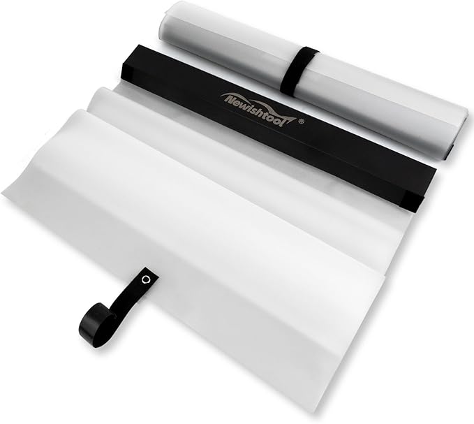 NEWISHTOOL Car Door Panel Cover, 2 Packs Waterproof Guard Protection for Window Film Tint Application, Reusable PET Water Shield Sheets, Black
