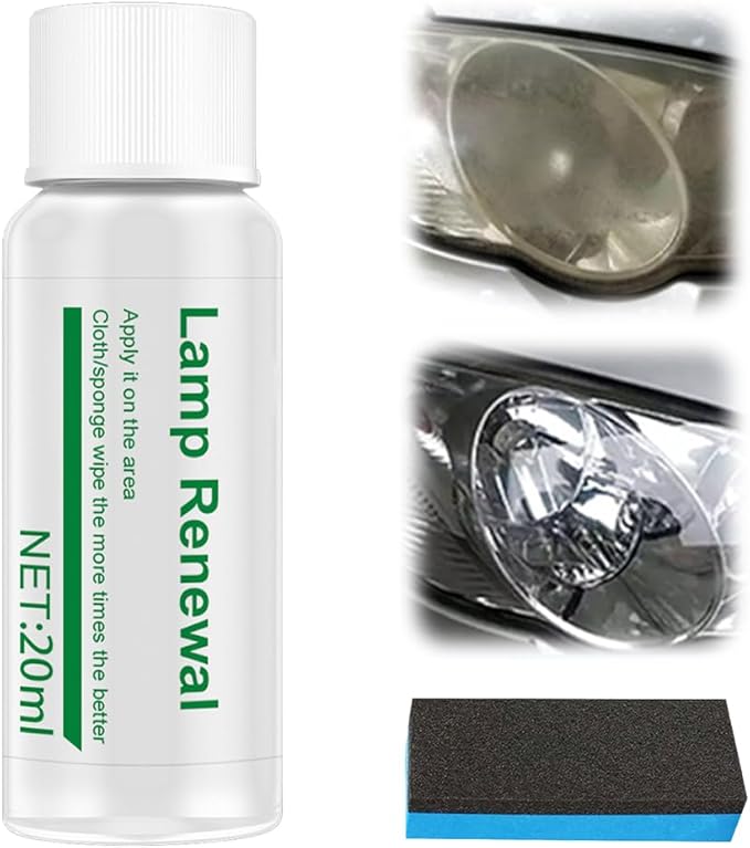 Auto Long-Lasting Effective Headlight Repair Fluid, Car Headlight Restoration Kit Headlight Cleaner and Cleaning Sponge, Auto