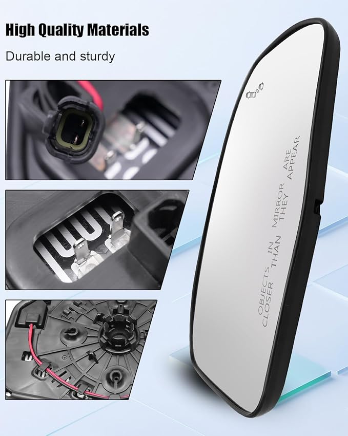 Right Passenger Side Mirror Glass Fit for Honda CR-V 2023 2024 2025 EX-L Touring Hybrid-Sport-Touring Hybrid-Touring (Only for Models with BSD), with Heating & Blind Spot Detection Function