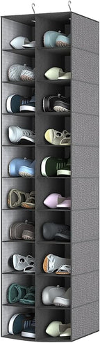 Libeder Hanging Shoe Organizer for Closet, Hanging Closet Organizers 20 Section Shoe Shelves, Space Saving Shoe Holder & Stor