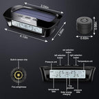 Tymate RV Tire Pressure Monitoring System - M12-3 Tire Pressure Monitor System (0-87 PSI) with Solar Charge, 5 Alarm Modes, Auto Sleep Mode, LCD Display, RV TPMS with 4 Sensors, Easy to Install