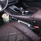 Car Seat Gap Filler, Multifunctional Seat Side Gap Filler with Cup Holder & Organizer, Gap Stopper Universal Fit Car SUV Truck Fill The Gap Between Seat & Console Set of 2 (Gray)