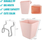 G.CORE Large Pegboard Cups Peg Board Storage Bin 6 Pack with Hooks, Square Box Shape Pegboard Cup Holder Accessories for Gara
