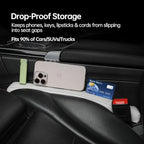 2Pack Leather Car Seat Gap Filler – Anti-Drop Console Organizer, Scratch-Resistant Waterproof Easy to Clean, Fits 90% Vehicles Without Blocking Seat Movement