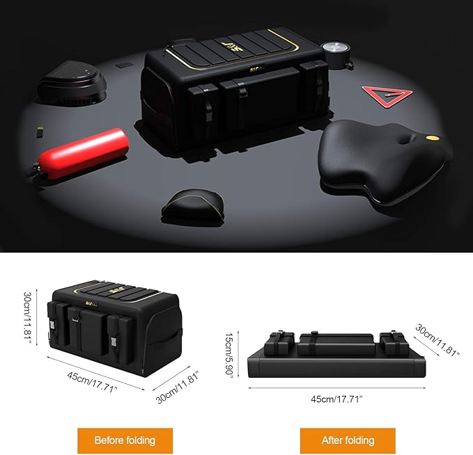 Ergocar Car Trunk Organizer Car Boot Storage Organiser Multi Pocket Car Boot Tidy Storage 3 Times Size Folded Portable