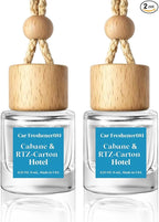 HoogaLife Car Air Freshener Hanging 2 Pack - Hotel Collection Diffuser Oil Inspired by Cabane & Rltz. CarIton Hotel - NO.1012
