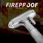 Car Safety Hammer, Fireproof Metal Emergency Escape Hammer with Hard Alloy Head Window Breaker and Seat Belt Cutter, Aluminiu