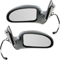 TRQ 2 Piece Driver and Passenger Side Mirror Assembly Set Manual Folding Electric Adjustment Non-Heated No Memory Textured Co