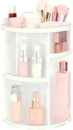 HBlife 360 Rotating Makeup Organizer Adjustable Carousel Large Capacity Revolving Perfume Organizer Skincare Organizers Cosme