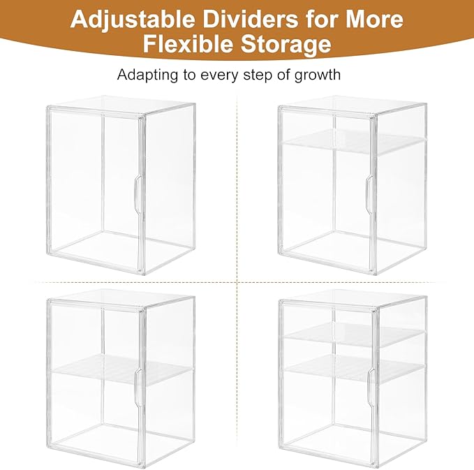 ERTIUANIO Baby Bottle Organizer – 3 Tier Bottle Storage Organizer Baby for Bottles, Nipples, Pump Parts, Food Jars – Clear Nu