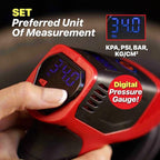 BULLSEYE PRO Tire Inflator with Pressure Gauge, Compact and Portable, Automatic Shut Off, 150 PSI Max, USB Home Rechargeable and Cord for Vehicular Use As Seen On TV (9475)