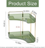INVSSENE Corner Bathroom Countertop Organizer, Vanity Trays for Counter, Makeup Organizers, Perfume Tray, Kitchen Spice Rack,