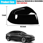 Jaronx Compatible with Tesla Model Y Juniper Mirror Cover Replacement 2025 2026, Right Passenger Side Clip-on Rear View Mirror Cover Cap for Model Y Juniper Accessories 1963539-D4-B (Solid Black)