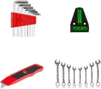 TLGREEN 95 Piece Tool Set, Tool Kit, Mechanics Tool Set, Portable Toolbox with Adjustable Wrench Pliers Socket Bits, with Pla
