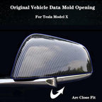 Side Mirror Cover for Tesla Car Exterior Accessories ABS Plastic Outside Cap (Pack of 2)(Model X 2017-2020 Imitation Carbon Fiber)