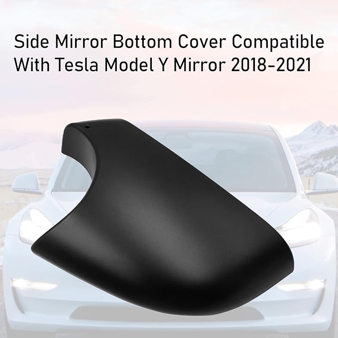 Jaronx Compatible with Tesla Model Y Mirror Bottom Cover 2018-2025, Right Passenger Side Rearview Mirror Lower Base Trim Base Cover Replacement for Tesla Model Y Accessories (Right)