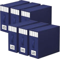 StorageTastic 6 Pack Bed Sheet Closet Organizers and Storage,Sturdy Foldable Storage Containers with Window and Label,Storage
