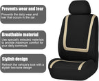BELOMI Car Seat Covers Only, Breathable Premium Cloth Auto Seat Cover, Universal Front and Rear Seat Covers, Automotive Inter