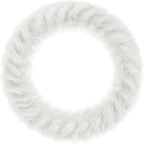 Fuzzy Winter Steering Wheel Covers for Women, Warm Cute Fluffy Car Wheel Cover for F150, Trucks, Jeep, Van, Soft Furry Auto Plush Large Car Handle Cover for Cold Weather, 15.2-16in, White