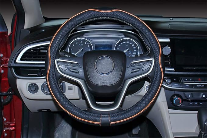 Mayco Bell Small Size Steering Wheel Cover Anti-Slip,Safety,Soft,Breathable,Durable,Full Surround,Comfortable Grip Microfiber