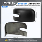 Driver & Passenger Side Mirror Cover Replacement for Jeep Renegade 2015 2016 2017 2018 2019 - Left & Right Side Mirror Covers, Rear View Mirror Cap Accessories Textured, With Lamp