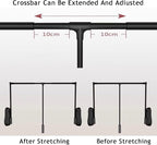 Pull Down Clothes Rail, Extendable Adjustable Aluminum Alloy Clothes Rail,for Wardrobe Cloakroom,20kg Load Capacity(Color 1,W