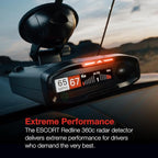Bundle of Redline 360c Plug and Play Radar Detector + Escort USB-C to RJ11 Radar Power Cord